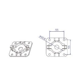 Soporte motor click Ø35mm
