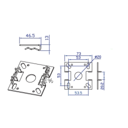 Soporte motor click metálico