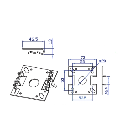 Soporte motor click metálico