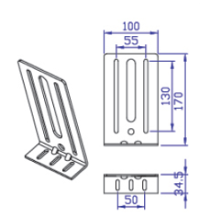 Escuadra soporte larga