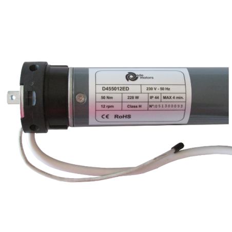 Motor de persiana Ø45 RF 30Nm. Límites electrónicos